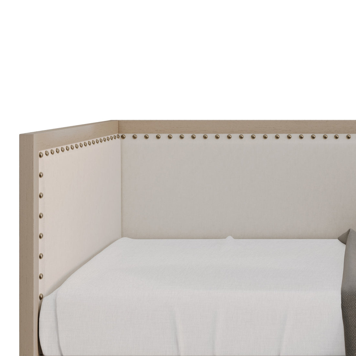 Home Design Cairo Twin Upholstered Daybed ，Warm Gray