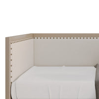 Home Design Cairo Twin Upholstered Daybed ，Warm Gray