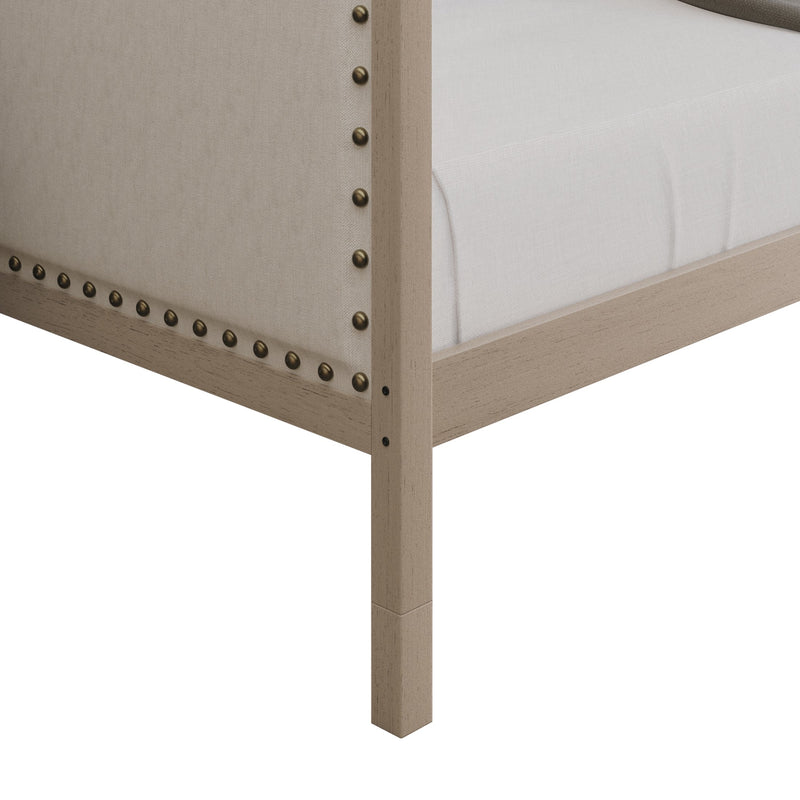 Home Design Cairo Twin Upholstered Daybed ，Warm Gray