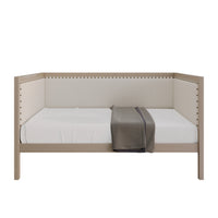 Home Design Cairo Twin Upholstered Daybed ，Warm Gray