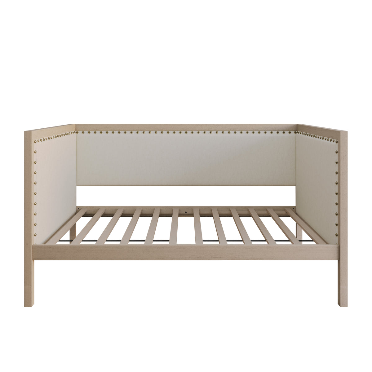 Home Design Cairo Twin Upholstered Daybed ，Warm Gray