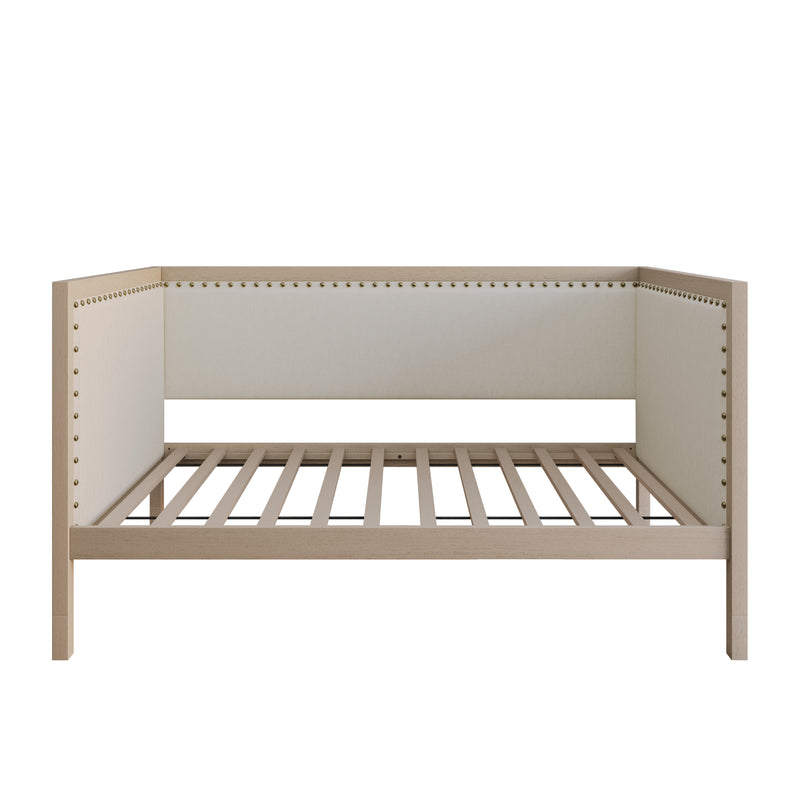 Home Design Cairo Twin Upholstered Daybed ，Warm Gray
