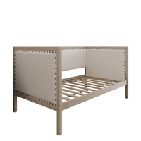 Home Design Cairo Twin Upholstered Daybed ，Warm Gray