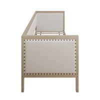 Home Design Cairo Twin Upholstered Daybed ，Warm Gray