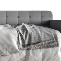 Home Design Fallon Linen Upholstered Daybed for Kids and Adults