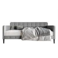 Home Design Fallon Linen Upholstered Daybed for Kids and Adults