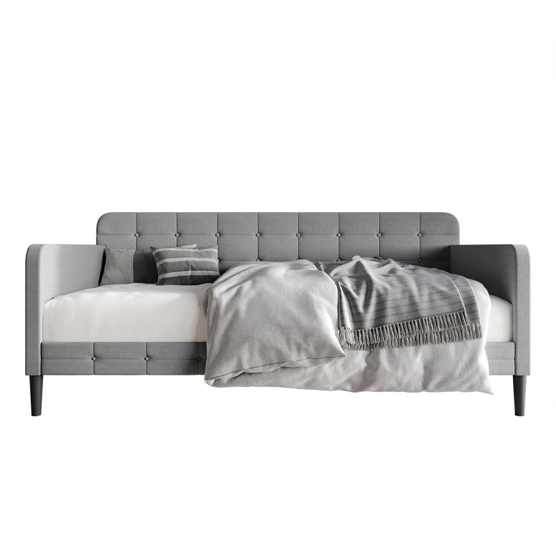 Home Design Fallon Linen Upholstered Daybed for Kids and Adults