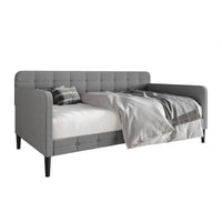 Home Design Fallon Linen Upholstered Daybed for Kids and Adults