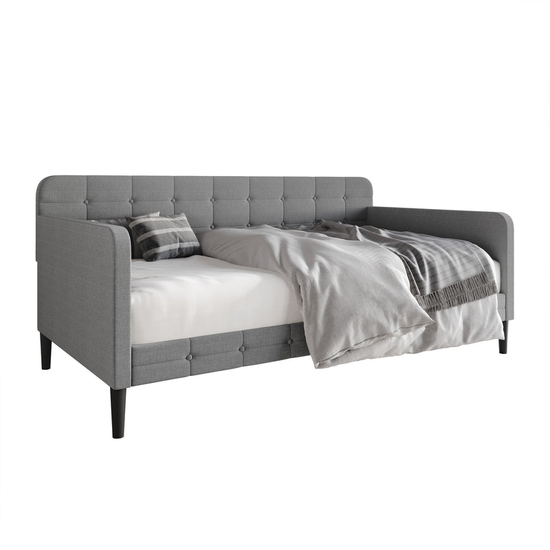 Home Design Fallon Linen Upholstered Daybed for Kids and Adults