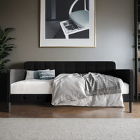 Home Design Fallon Linen Upholstered Daybed for Kids and Adults