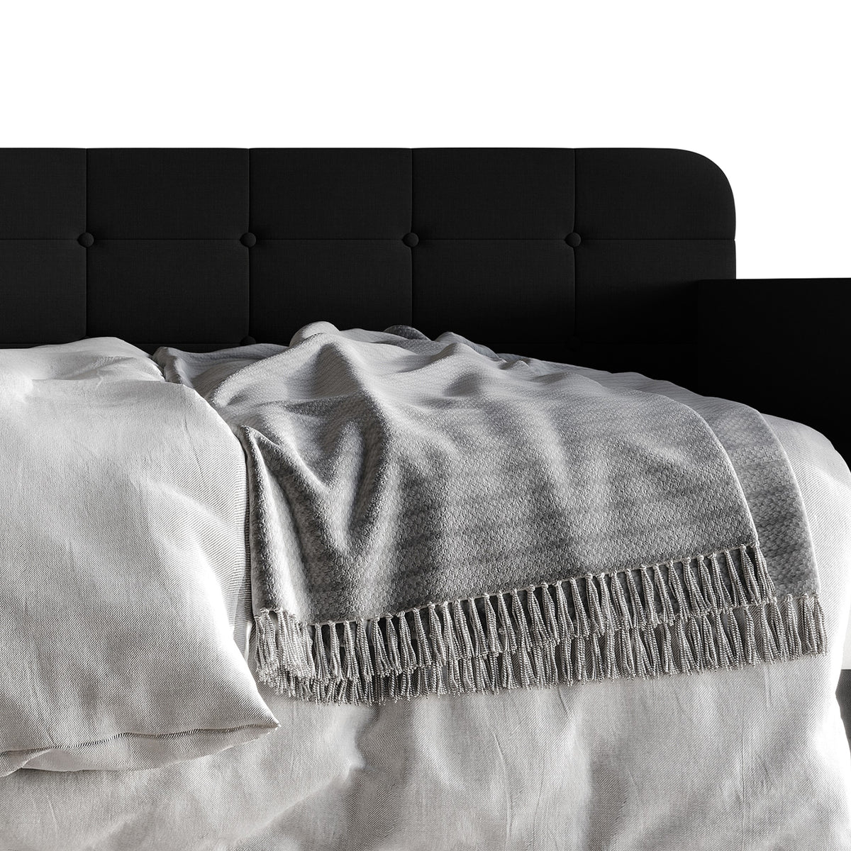 Home Design Fallon Linen Upholstered Daybed for Kids and Adults