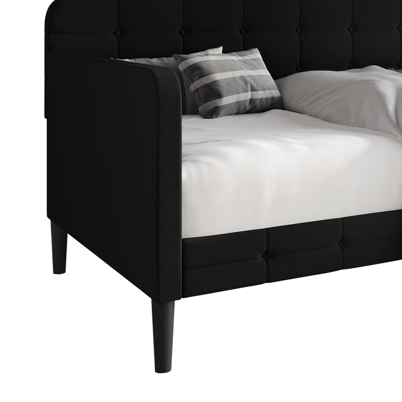 Home Design Fallon Linen Upholstered Daybed for Kids and Adults