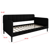 Home Design Fallon Linen Upholstered Daybed for Kids and Adults