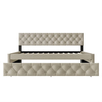 Home Design Tyler Daybed with Trundle for Adult, Warm Gray