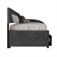 Home Design Darcey Luxurious Velvet Upholstered Daybed with Pull-Out Trundle, Diamond Button Tufted, Easy Assembly