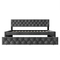 Home Design Darcey Luxurious Velvet Upholstered Daybed with Pull-Out Trundle, Diamond Button Tufted, Easy Assembly