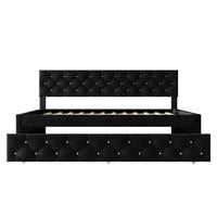 Home Design Darcey Luxurious Velvet Upholstered Daybed with Pull-Out Trundle, Diamond Button Tufted, Easy Assembly