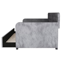 Home Design Elyria Diamond Button Tufted Velvet Upholstered Daybed