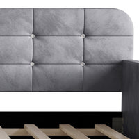 Home Design Elyria Diamond Button Tufted Velvet Upholstered Daybed