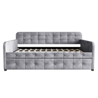 Home Design Elyria Diamond Button Tufted Velvet Upholstered Daybed