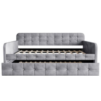 Home Design Elyria Diamond Button Tufted Velvet Upholstered Daybed