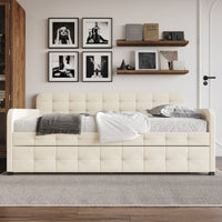 Home Design Elyria Diamond Button Tufted Velvet Upholstered Daybed