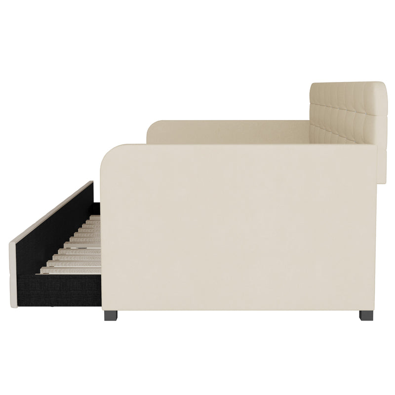 Home Design Elyria Diamond Button Tufted Velvet Upholstered Daybed