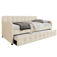Home Design Elyria Diamond Button Tufted Velvet Upholstered Daybed