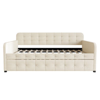 Home Design Elyria Diamond Button Tufted Velvet Upholstered Daybed