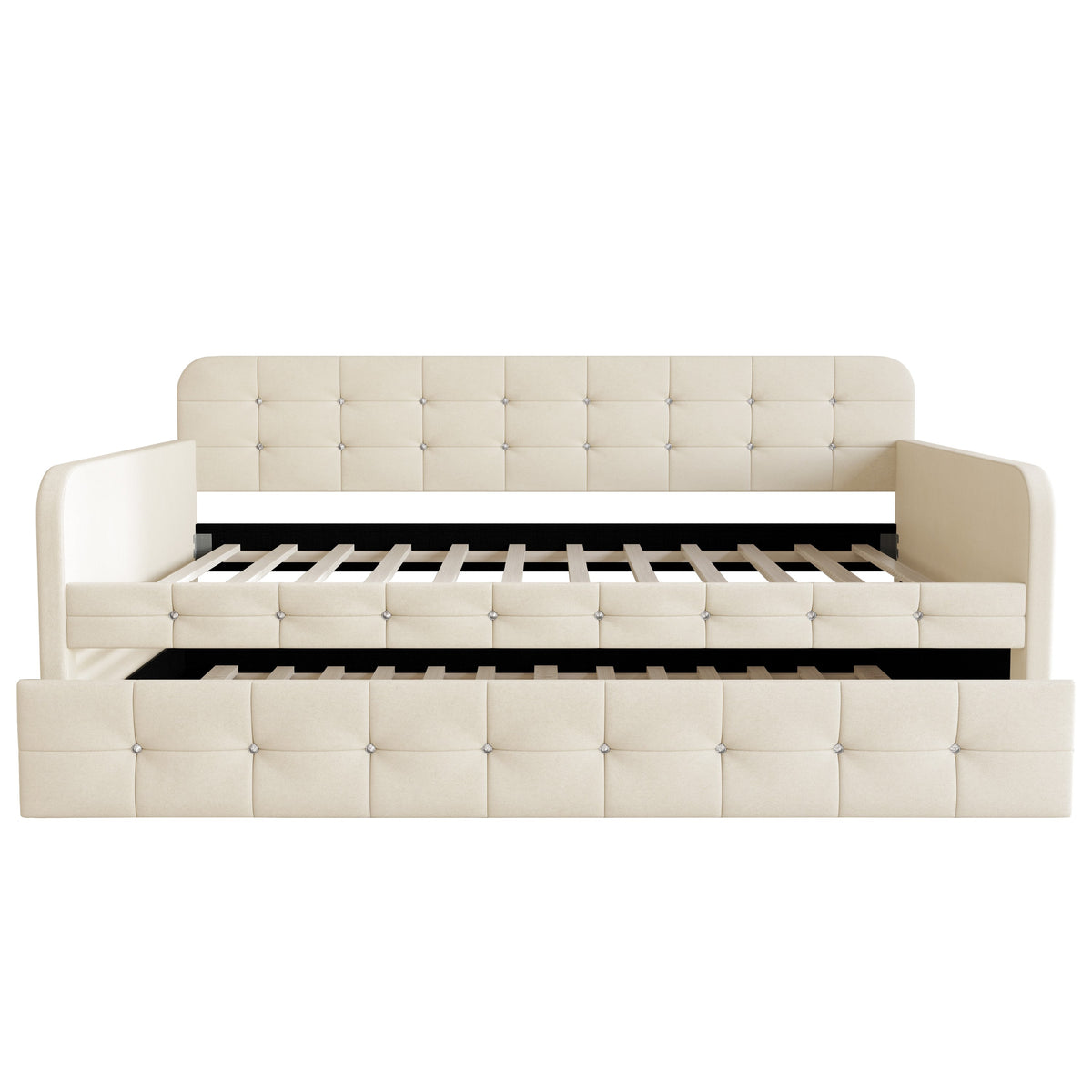 Home Design Elyria Diamond Button Tufted Velvet Upholstered Daybed