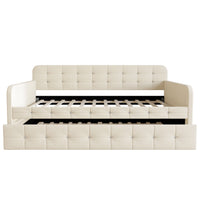 Home Design Elyria Diamond Button Tufted Velvet Upholstered Daybed