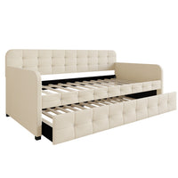 Home Design Elyria Diamond Button Tufted Velvet Upholstered Daybed