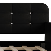Home Design Elyria Diamond Button Tufted Velvet Upholstered Daybed