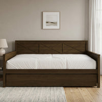 Home Design Minot Twin Wood Daybed with Pull-out Trundle