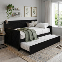 Home Design Minot Twin Wood Daybed with Pull-out Trundle