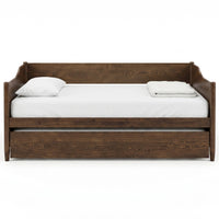 Home Design Dedham Twin Wood Daybed with Pull-Out Twin Trundle, Solid Wood Frame, No Box Spring Needed