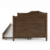 Home Design Dedham Twin Wood Daybed with Pull-Out Twin Trundle, Solid Wood Frame, No Box Spring Needed