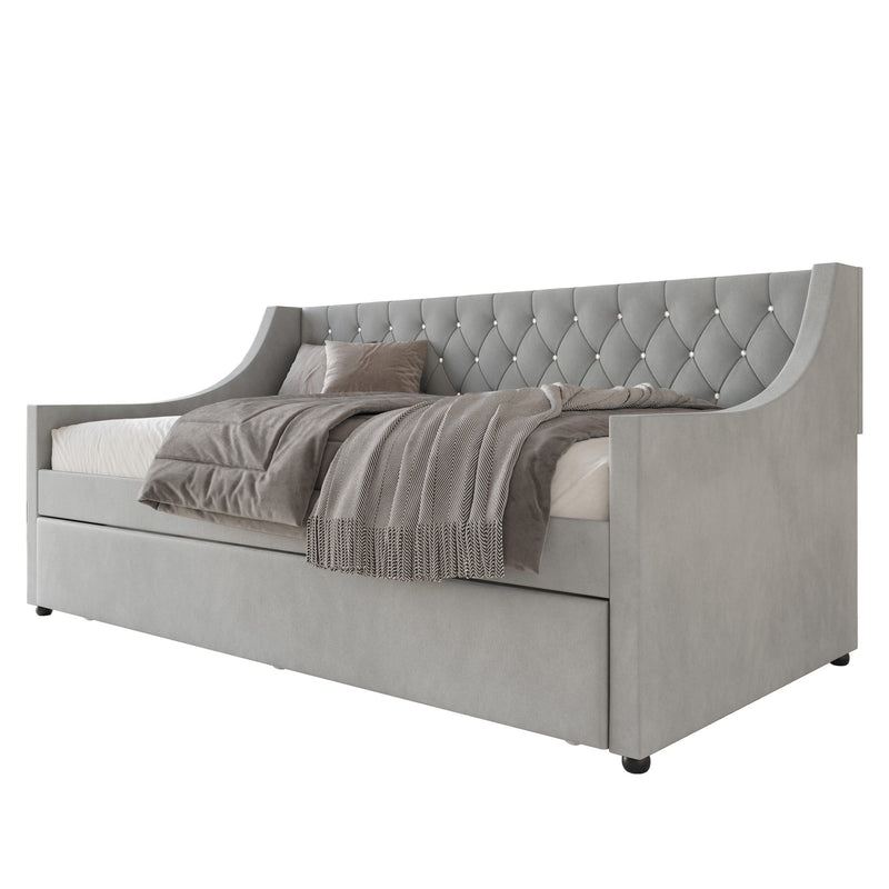 Home Design Vinnie Upholstered Daybed with Trundle
