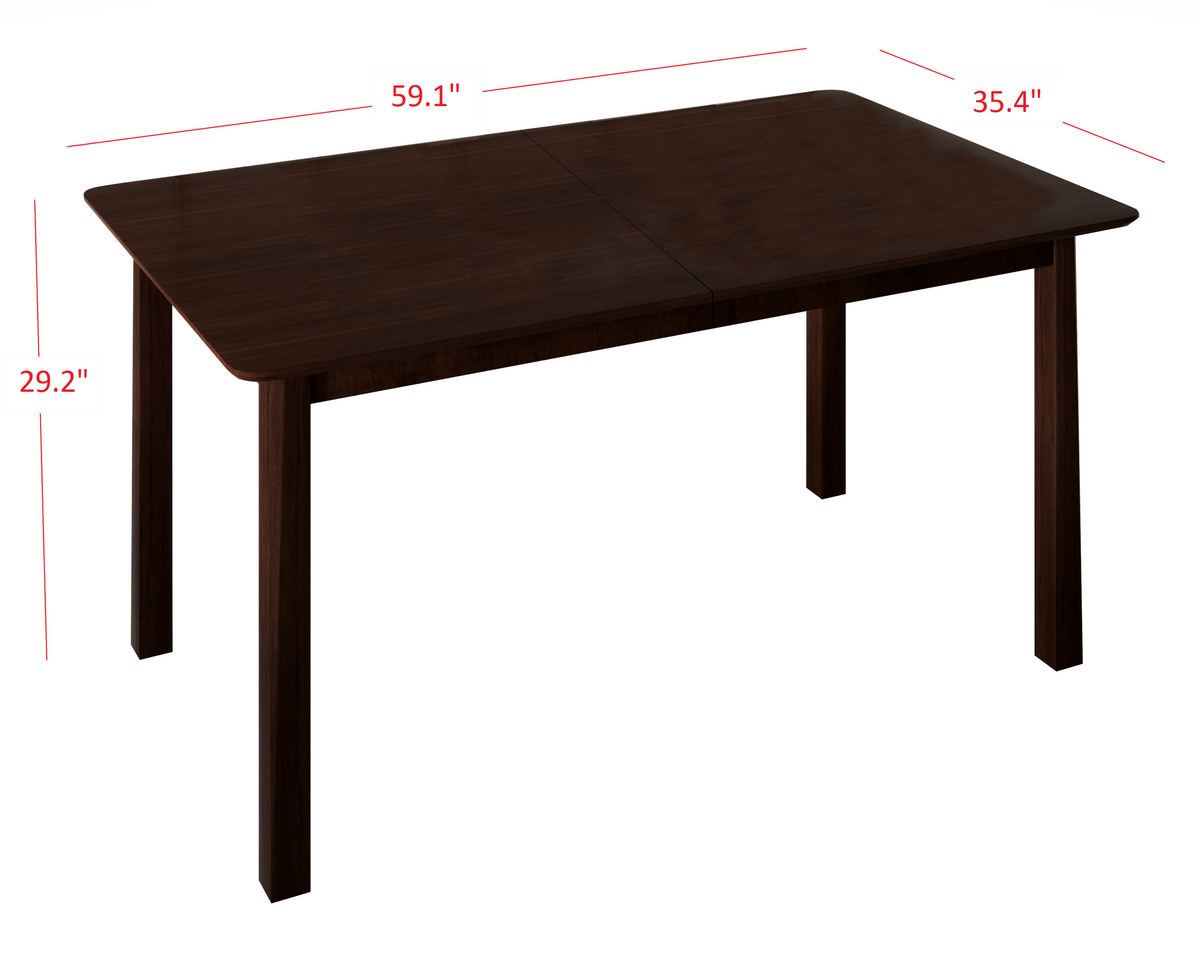 Home Design Jesse 7 Piece Dining Set, Dark Brown, Warm Gray/Dark Brown