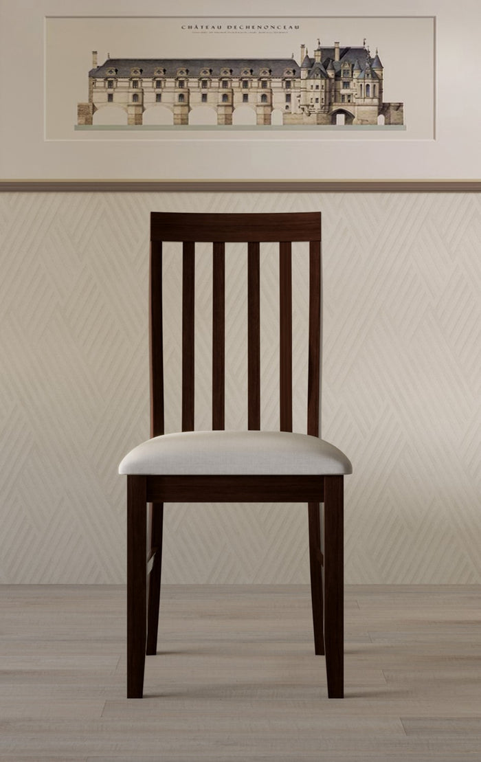 Home Design Jesse Dining Chair (Set of 6), Warm Gray/Dark Brown