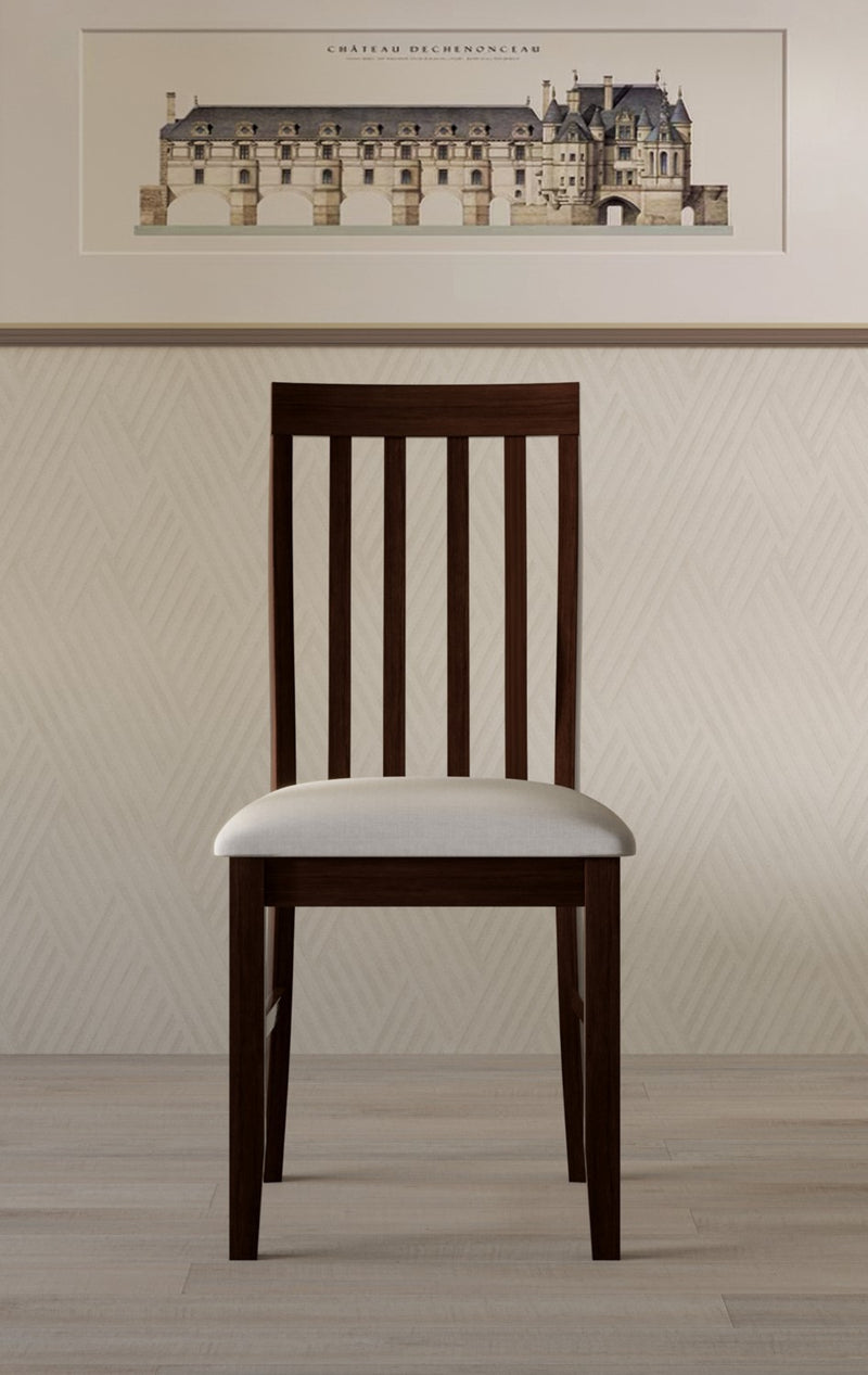 Home Design Jesse Dining Chair (Set of 6), Warm Gray/Dark Brown