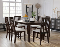 Home Design Jesse Dining Chair (Set of 6), Warm Gray/Dark Brown