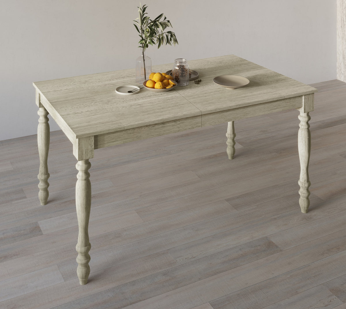 Home Design Lily 7 Piece Dining Set, Antique Gray