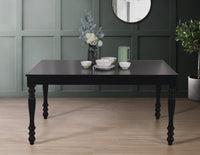 Home Design Lily 7 Piece Dining Set, Black, Gray/Black