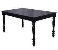 Home Design Lily 7 Piece Dining Set, Black, Gray/Black