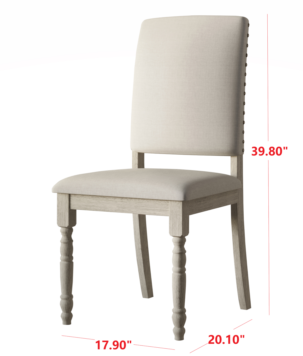 Home Design Lily 7 Piece Dining Set, Antique Gray