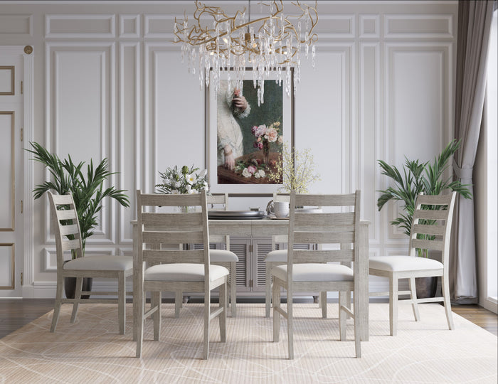 Home Design Cindy Dining Set, Antique Gray