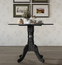 Home Design Olivia 5 Piece Dining Set, Black, Gray/Black