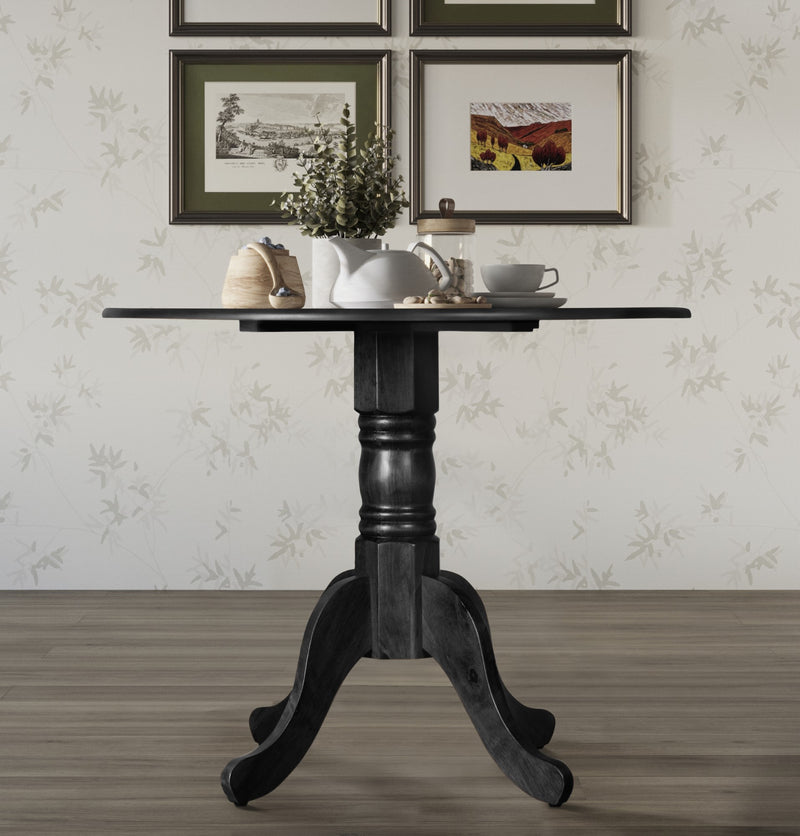 Home Design Olivia 5 Piece Dining Set, Black, Gray/Black