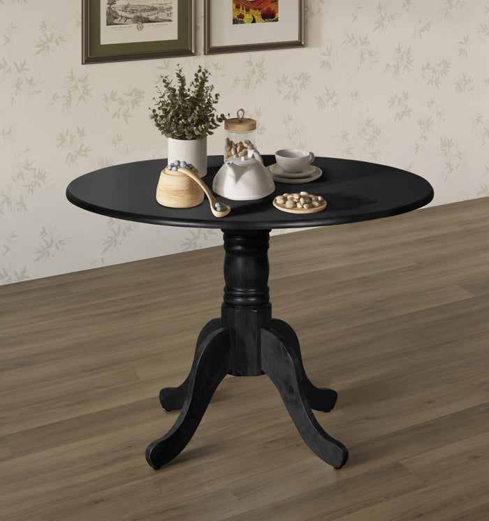 Home Design Olivia 5 Piece Dining Set, Black, Gray/Black